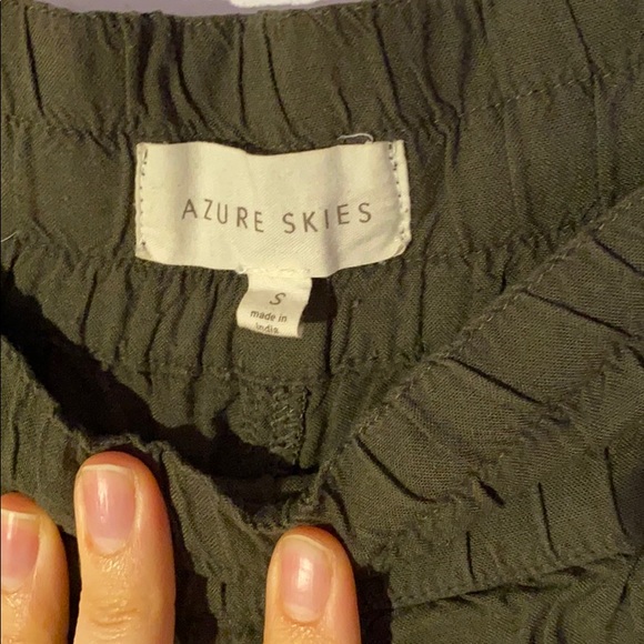 Small Aritzia dark green flowy joggers - Picture 2 of 3